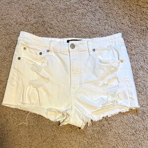 Aeropostale Vintage High Rise Shorty Shorts size 10 White